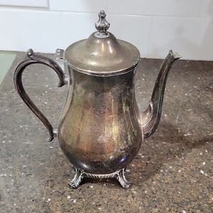 Classic Silver Teapot with Ornate Design